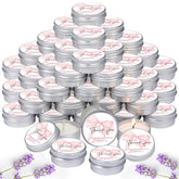 50 Pcs Bow Baby Shower Favors Scented Candles Gift Travel Tin Candle Aromatherapy Candle Favors For Baby Shower Wedding Gifts Compound Scent Essential Oil