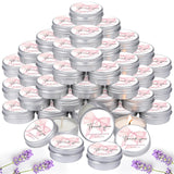 50 Pcs Bow Baby Shower Favors Scented Candles Gift Travel Tin Candle Aromatherapy Candle Favors For Baby Shower Wedding Gifts Compound Scent Essential Oil