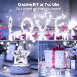 100 LED Fairy Lights 33FT Pure White Firefly String Lights Waterproof Copper Wire for Bedroom Wedding Party Christmas Decor