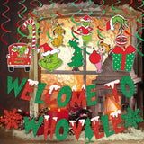 Welcome To Whoville Banner - Christmas Decorations In Green For Party Supplies