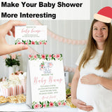 Baby In Bloom How Big Is Mommys Belly Game, Measure The Baby Bump Baby Shower Game, Spring Floral Elephant Baby Shower Party Decorations & Supplies-A02