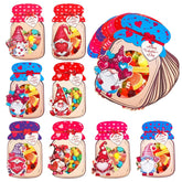 Valentine'S Day Cards For Kids, 48 Pack Happy Valentines Day Gnomes Mason Jar Cards With Treat Bags For Boys Girls Toddler School Class Classroom Exchange Party Favors(Candy Not Included)