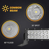 50 Inch 288W Curved LED Light Bar with Roof Mount Brackets and Wiring Kit Compatible with Can Am Maverick X3 2017 to 2025