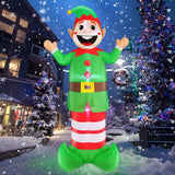 6 Ft Height Christmas Inflatables Elf Christmas Decorations Outdoor With Built-In Led Lights, Blow Up Yard Christmas Dec