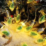 13Ft Christmas Snow Globe String Lights With Tree 20 Led Fairy Bulb Lights Christmas Tree Decorations Battery Powered In