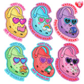 Valentine Cards For Kids Classroom - School Valentines Gifts For Students - 36 Pack Valentines Day Cards With Shoe Charms Bulk - Cute Valentine Exchange For Boys Girls Class Party Favor