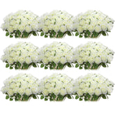 100 Pieces Artificial Roses Flowers Bulk, Long Stem Realistic Fake Silk Roses Bouquet For Table Centerpiece Vases Wedding Party Kitchen Decor(White)