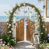 38 Pcs Diy Artificial Wildflower Garland Hanging Flowers Set Chrysanthemum Rose Eucalyptus Daisy Larkspur Flower Garlands Hanging Spring Wildflower Garlands For Baby'S Breath Wedding