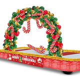 12 Pcs Christmas Parade Float Decorating Kit, Xmas Balloon Garland Arch Kit Merry Christmas Banner Metallic Red Foil Fringe Metallic Tinsel Twist Garland For Party Decor(Gold)