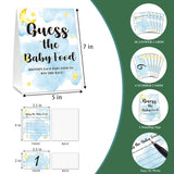 Baby Shower Game Set, Find The Baby Food Party Games(1 Standing Sign + 20 Answer Cards + 6 Number Cards), Moon And Stars Shower Games, Sleepover Gender Reveal Party Favor(A06)
