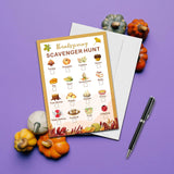 Thanksgiving Scavenger Treasure Hunt Game- Fall Pumpkin Party Games Cards, Autumn Activities For Adults, Holiday Hunt For Friends, Thanksgiving Party Supplies Decorations(30 Pack)-01