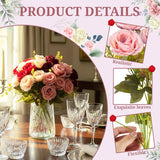 8 Bunches 72 Heads Artificial Roses Bulk With Long Stems & Leaves Mixed Pink Red Silk Rose In Bulk For Decoration Diy Wedding Arrangement Bridal Bouquets Centerpieces Valentines Home Decor
