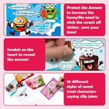 40 Pack Scratch-Off Valentine Jokes Cards For Kids With Envelopes Stickers Snack Valentine'S Day Exchange Cards Jokes For School Classroom Chocolate Donut Ice Cream Exchange Gift Games Party Favor
