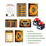 Two Buzzers, Friendly Feud Game Card - Party Game Supplies