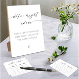 Date Night Ideas, Bridal Shower Games, Bridal Shower Decorations, Bridal Party Decorations, Bachelorette Party Games, Couples Games,1 Wooden Play Sign With Stand And 50 Cards Set