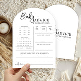 Baby Shower Prediction Cards - 30Pcs Gender Reveal Games For Guests, 5 X 7 In Baby Shower Activities For Guests, Gender Neutral Decor Table Decorations For New Parents-White