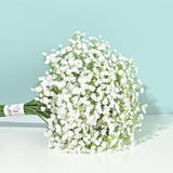 Babys Breath Artificial Flowers, 6Pcs Fake White Babys Breath Flowers Artificial Bulk, Real Touch Faux Babies Breath Gypsophila Bouquet For Wedding Floral Arrangement Party Decor