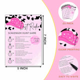Last Rodeo Bachelorette - Nashville Cowgirl Bridal Shower Games & Supplies - 25 Game Cards