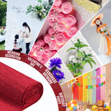 Red Crepe Paper Rolls, 17 Inch X 98 Inch, 3 Rolls - Heavy Duty, For Flowers, Mother'S Day, Valentine'S Day, Birthdays, Weddings, Diy