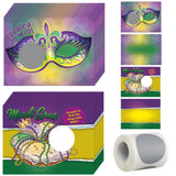 130 Pcs Mardi Gras Scratch Off Cards Game Make Your Own Diy Scratch Off Cards With Stickers Mardi Gras Masks King Cake 2 Style Party Game For Family Activities Carnival Holiday Party Favors
