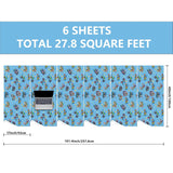 Reversible Monster Truck Birthday Wrapping Paper Roll For Boys Kids - Blue Shark Monster Truck & Colorful Confetti Design Gigt Wrap For Holiday Baby Shower Diy Craft Party - 17 In X 20 Ft(Total 28.5Sq.Ft)