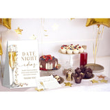 Pearls And Prosecco Bridal Shower Decorations - Date Night Ideas Games, 1 Sign And 50 Date Night Ideas Cards For Bachelorette Engagement Wedding Shower Decorations, 50 Guests