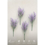 Artificial Purple Lavender, 4 Bushes Fake Lilac Flower For Wedding Bouquet Diy Table Centerpieces And Floral Arrangement Decoration
