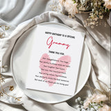 Happy Birthday To A Special Grammy Card - Thank You - Birthday - Sweet Greeting - Cute Card For Grammy