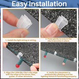 100 Pcs Christmas Light Clips For Gutter Shingles Mini Outdoor Light Clips Gutter Hooks Holiday String Hanging Hooks For C5 C7 C9 Icicle Roofs