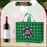 12Pcs Extra Large Christmas Gift Bags, 16.9 * 12.6 * 7.1”, Reusable Tote Bags With Handle Non-Woven Christmas Bags For Gifts Wrapping Xmas Holiday