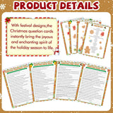 104Pcs Christmas Party Trivia Game Cards Xmas Festival Guessing Activity Christmas Question And Answer Cards For Adults Family Friends Coworkers Groups Winter Holiday Party Supplies (Gingerbread)