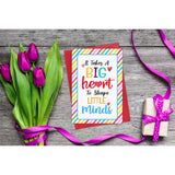 Teacher Valentine Card - Teacher Appreciation Card For Women - Graduation End Of Year Teacher Gift Card For Daycare Preschool Elementary Teachers From Students