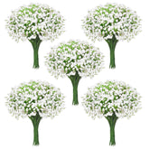 100Pcs Babys Breath Artificial Flowers-Gypsophila Babys Breath Flowers Artificial Bulk-White Real Touch Fake Flowers For Wedding Home Garden Decor