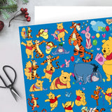 Pack Of 5 Gift Wrapping Paper 20" X 30" Kraft Paper Wrapping Paper Sheets Pack For Kids Birthday, Party Storage Festive Decoration (Blue Friends)