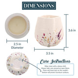 Pavilion Gift Company - Mom Ceramic Candle, Jasmine Scented, Mothers Day Gift, Cream, 8-Ounce, 1 Count