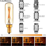 Dimmable T6 LED Bulbs E12 Candelabra Amber 2200K Warm Light T25 LED Bulb 6 Pack