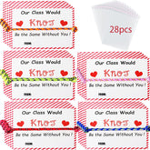 28Pcs Valentines Friendship Bracelets With Card And Bag, Valentines Knot Bracelets For Students From Teacher, Classroom Valentine Exchange Gifts For Kids Students School Party Favors