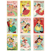 36 Pack Vintage Greeting Cards Cute Girls Note Cards With Envelopes Stickers Retro Blank Cards Assortment For Birthday Bridal Shower