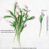 FiveSeasonStuff Real Touch Tulips Artificial Flowers – 15 Stems Faux Tulip Bouquet in Gift Box for Wedding, Home Decor, Party, Floral Arrangements (Lovable Pink)