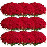 154Pcs Red Roses Artificial Flowers - Realistic Faux Red Roses For Wedding Wedding, Table Centerpiece, Home Party, Valentine'S Day, Mother'S Day, Anniversary Decorations