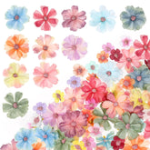 150Pcs Small Fake Flowers For Crafts Mini Faux Flower Heads Artificial Flower Heads Small Rose Daisy Fabric Flowers Multicolor Small Silk Flower Heads For Diy Garland Home Wedding Party Decoration