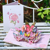 Pop-Up Card 3D Butterflies For Wife, Pink Butterflies Coloful Pop-Up Cards Greeting Card For Mother’S Day, Birthday, Anniversary, Wedding (Red Colorful)
