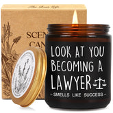 Lawyer Graduation Candle Gifts For Women Men, Look At You Becoming A Lawyer Funny Candle, Cool Passing The Bar Exam Candles Gift For Law Student, Birthday Christmas Candle Gift Ideas For Attorney-96