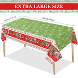 3 Pack Christmas Ugly Sweater Tablecloths Decoration Plastic Table Covers Merry Christmas Xmas Winter Holiday Birthday Party Decor, 54 X 108 Inch