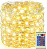 164FT Fairy Lights Plug In Warm White Twinkle String Lights with Remote Timer 12 Modes Bendable Silver Copper Wire for Indoor Outdoor Wedding Party Christmas Decor