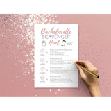 25 White Bachelorette Scavenger Hunt Party Games, Drinking Game And Dares, Fun Novelty Cards For Girls Night Out