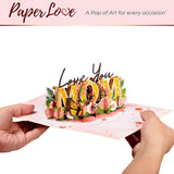3D Love You Mom Pop Up Mothers Day Card, For Mom, Wife, All Occasion - 5" X 7" Cover - Includes Envelope And Note Tag