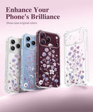 Clear Floral Slim Protective Case for iPhone 18 Pro and iPhone 17 Pro Women