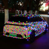 Christmas Car Multicolor Lights 213FT 600 Led Battery Operated Remote Control String Lights Waterproof 8 Modes