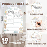Baby Predictions And Advice Cards - 30Pcs Gender Reveal Games For Guests, 5 X 7 In Baby Shower Activities For Guests, Gender Neutral Table Decorations For New Parents